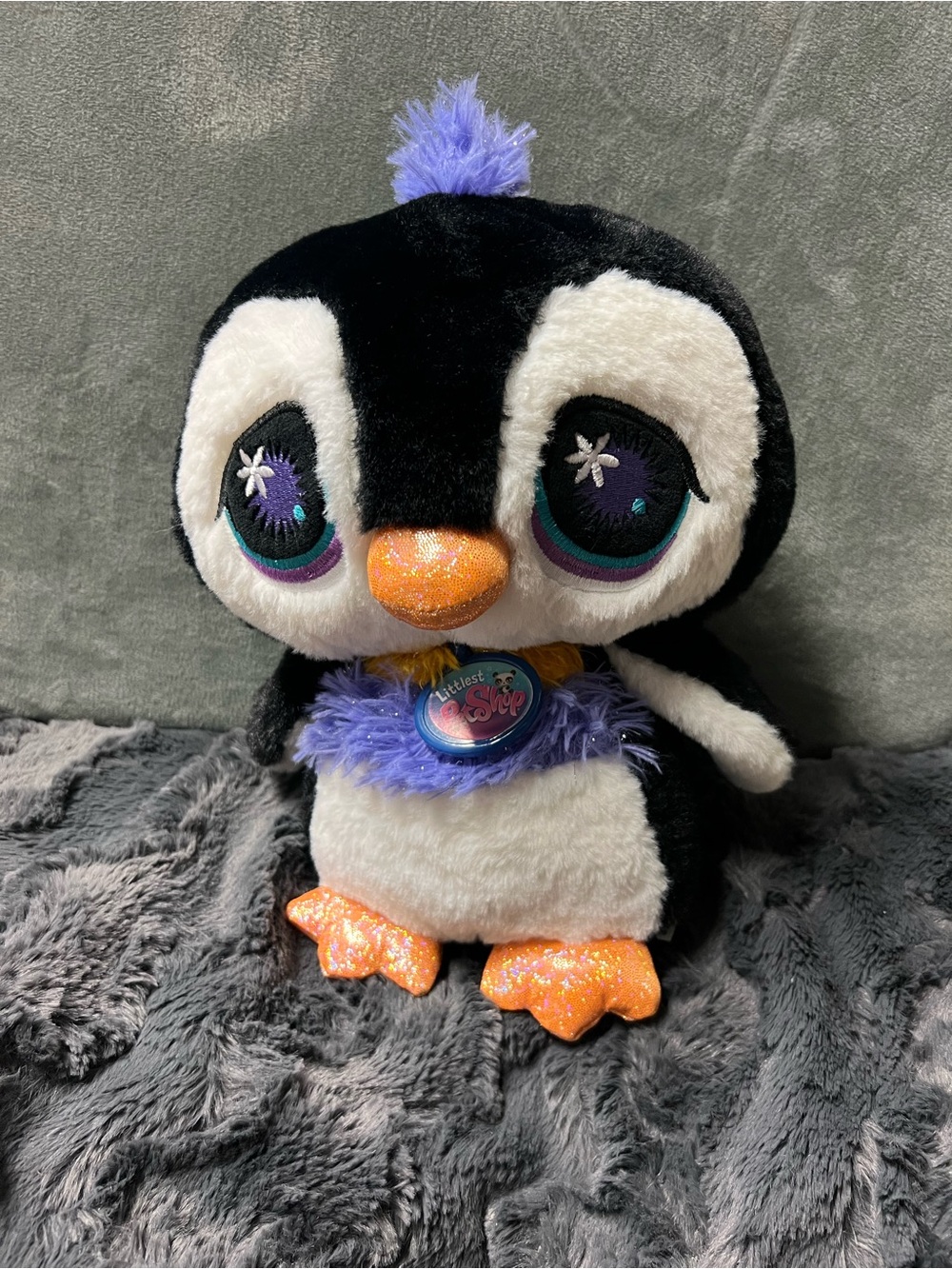 Hasbro Basic Fun! Littlest Pet Shop penguin Plush Like New